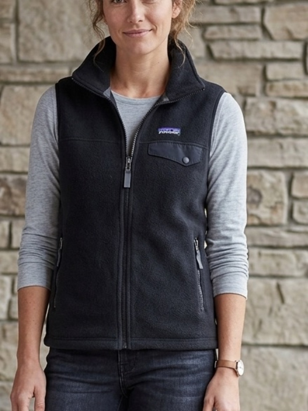 Patagonia Black Synchilla Lightweight Fleece Jacket